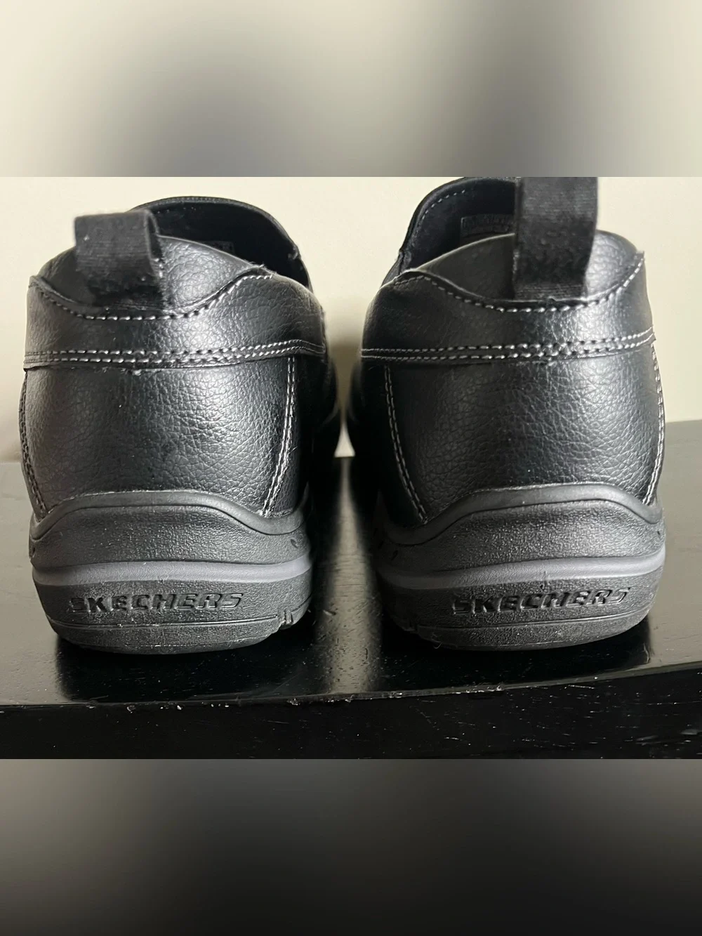 Skechers Harper Forde Black Extra Wide Fit Men's Slip On Shoes Loafers Size 11.5